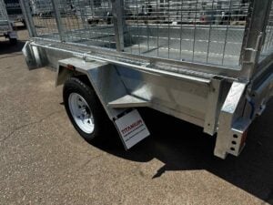 7x5 Single Axle Box Trailer close up