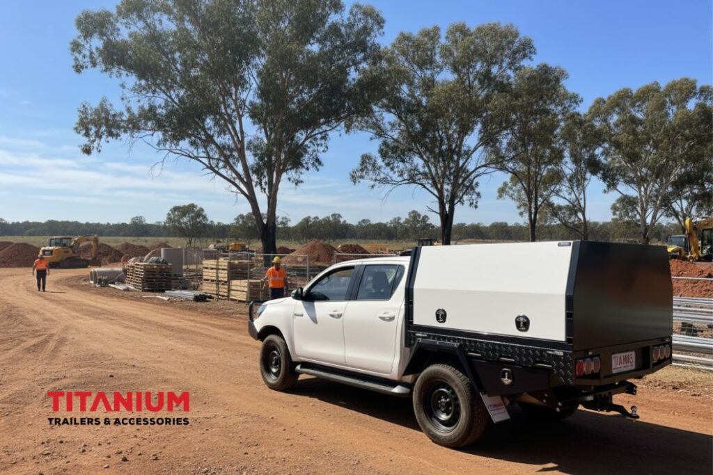 Custom Hilux Modifications on a job site