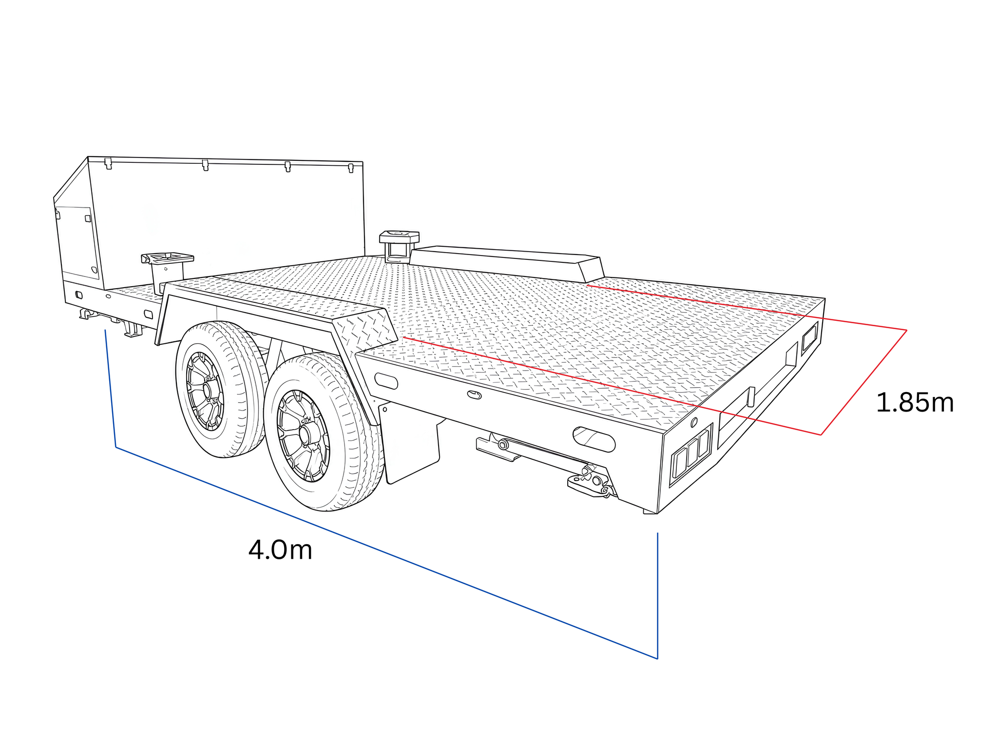 ATV UTV Trailer Deck Size